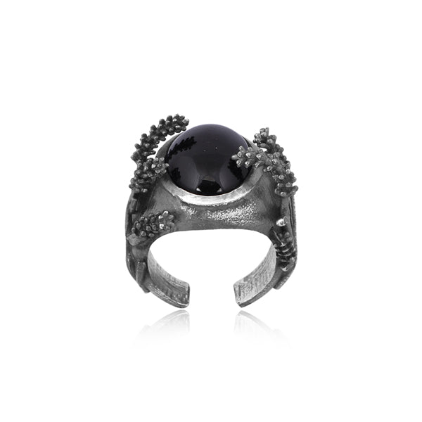 Anel Vinci Silver black onyx Cata Vassalo